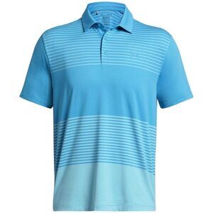 Under Armour Mens Playoff 3.0 Stripe Polo Shirt / Light Blue